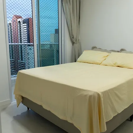 Apto No Cond Infinity 600 Lindo Vista Mar Confortavel Novo, Andar Alto Meirelles *